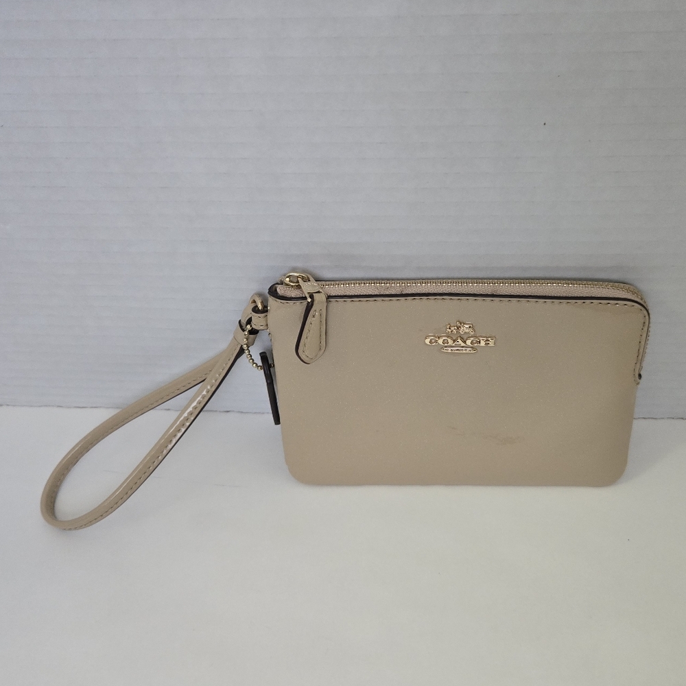 Coach Corner Zip Wristlet